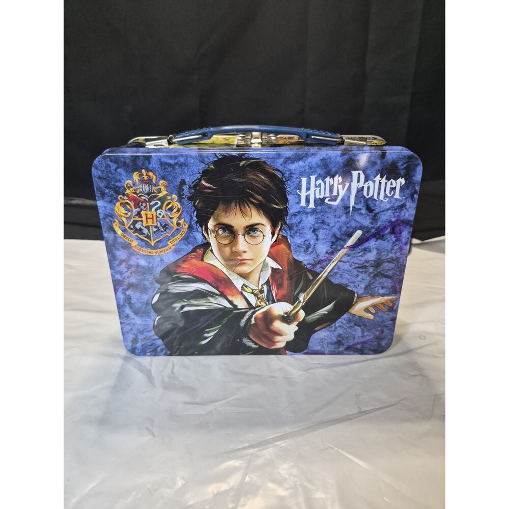 Classic HARRY POTTER Large Tin Tote / Metal Lunch Box Clean And Ready.